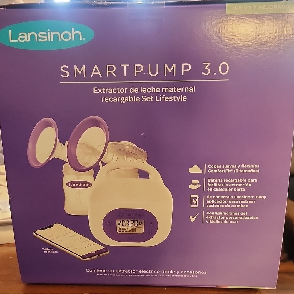 Lansinoh Smartpump 3.0 in Purple and White